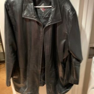 TIBOA Ladies Plus Size Leather Jacket /w zipped in lining